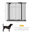 Metal 74-87cm Wide Adjustable Dog Gate Black