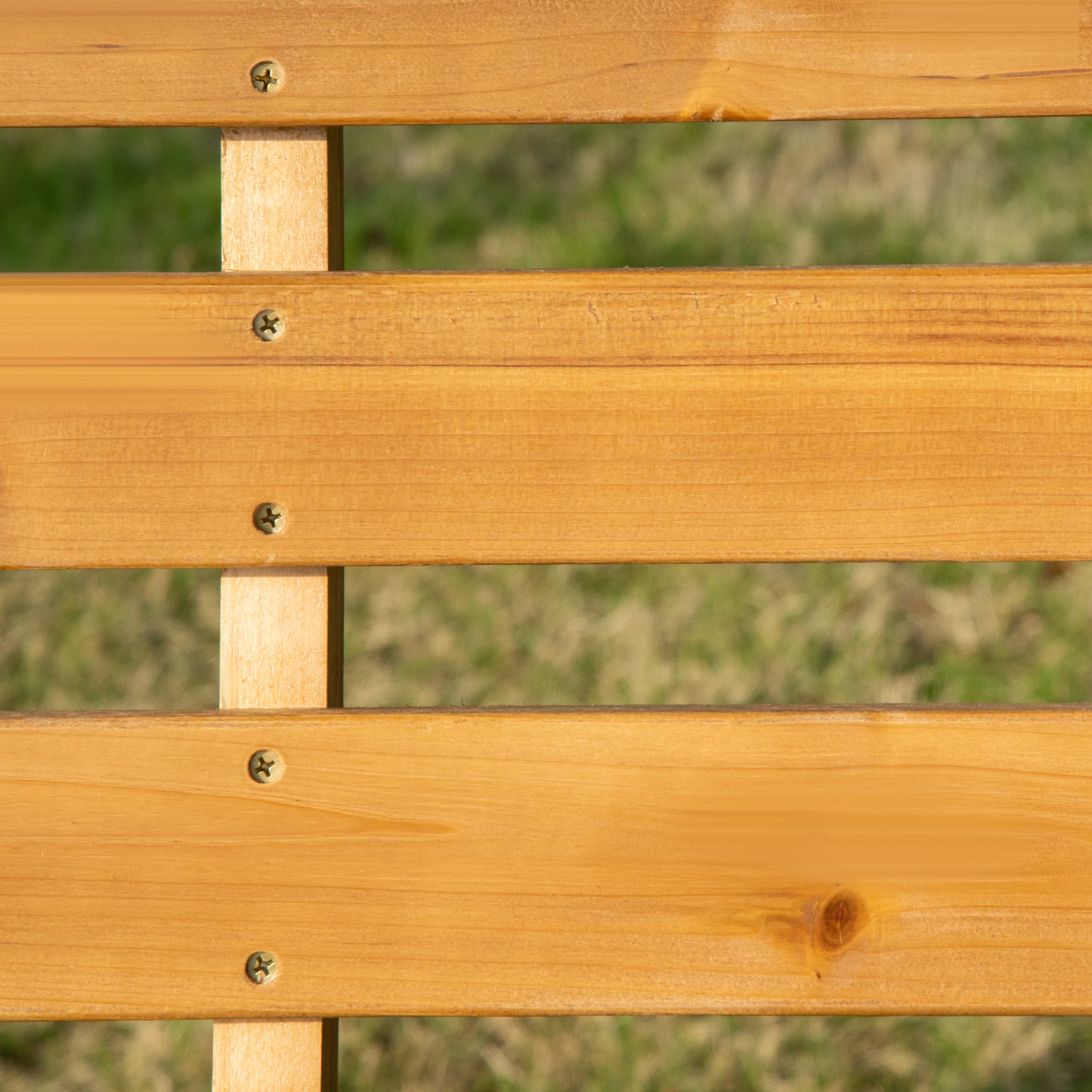 3 Seater Wooden Garden Swing Chair Hammock with Adjustable Canopy