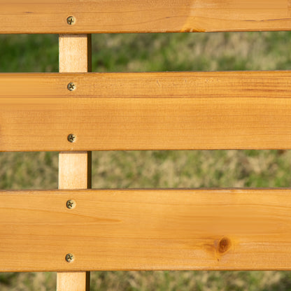 3 Seater Wooden Garden Swing Chair Hammock with Adjustable Canopy