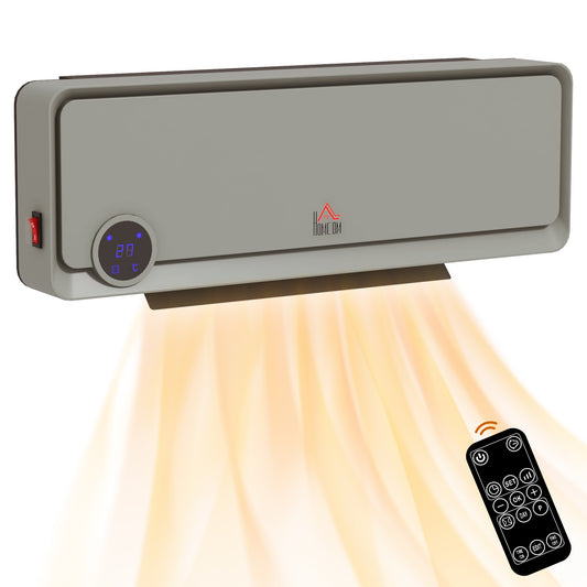 1000W/2000W Wall Downflow Heater 10-49°C Temperature w/ Timer Remote