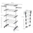 4-Tier Large Clothes Airer Stainless Steel Clothes Drying Rack Grey