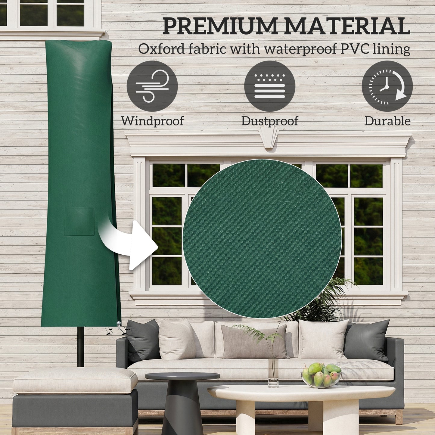 Garden Parasol Cover, Outdoor Cantilever Banana Umbrella Protector