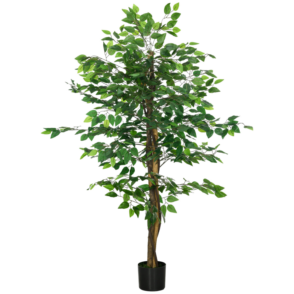 150cm Artificial Tree Ficus for Indoor Outdoor Home Decor, Fake Tree