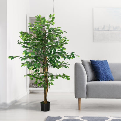 150cm Artificial Tree Ficus for Indoor Home Decor, Fake Tree