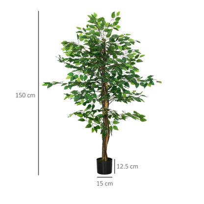 150cm Artificial Tree Ficus for Indoor Home Decor, Fake Tree
