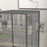 Bird Cage, Budgie Cage, with Rolling Stand, for Small Birds - Grey