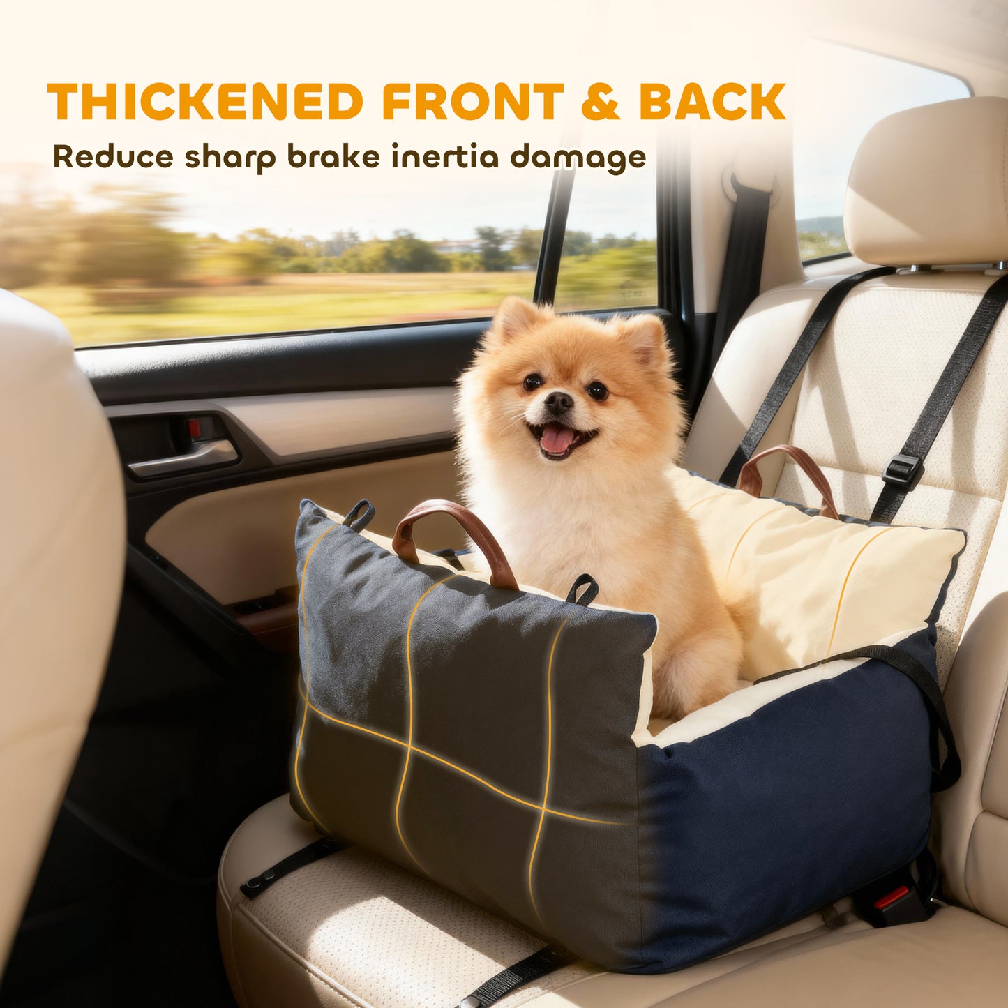 Dog Car Seat, Cosy Pet Car Booster Seat for Small Dog Under 5 KG