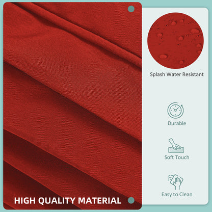 Garden Rattan Sofa Set Polyester Cover Replacement No Cushion Red