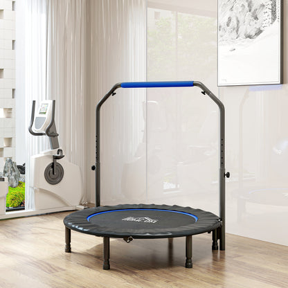 45" Foldable Mini Fitness Trampoline w/ Foam Handle, Blue