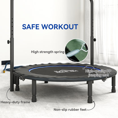 45" Foldable Mini Fitness Trampoline w/ Foam Handle, Blue