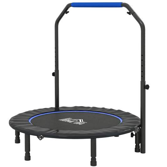 45" Foldable Mini Fitness Trampoline w/ Foam Handle, Blue