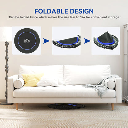 45" Foldable Mini Fitness Trampoline w/ Foam Handle, Blue