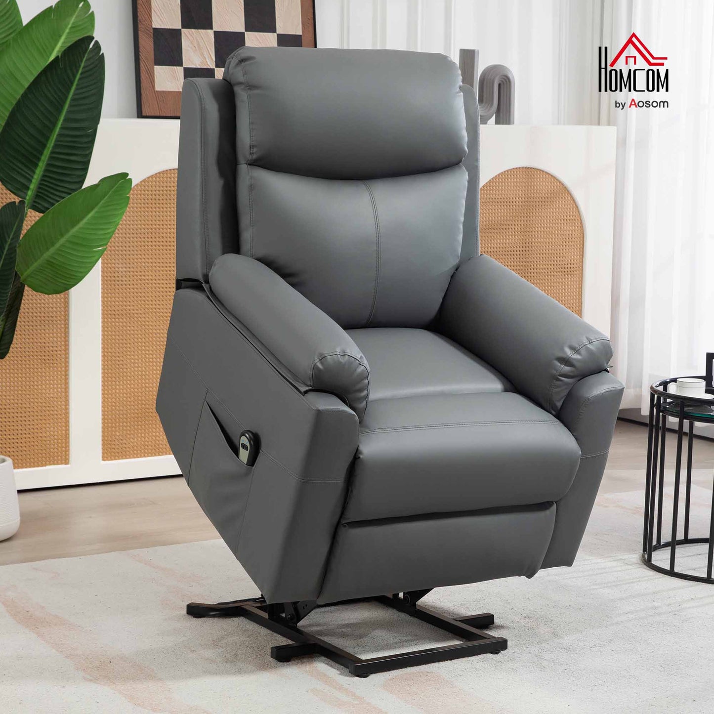 Power Lift Chair Electric Riser Armchair with Remote Control, Grey