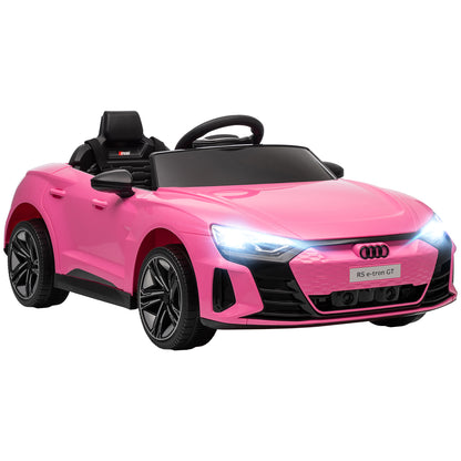 Audi RS e-tron GT Licensed 12V Kids Electric Ride on W/ Remote, Pink