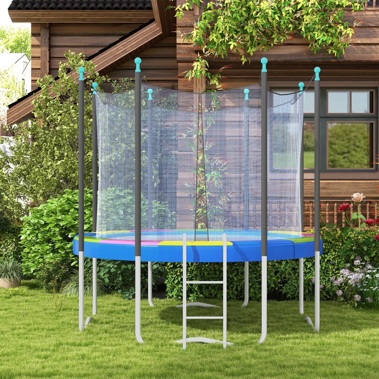 12FT Trampoline Pad Spring Cover, Waterproof, Multi-Colored