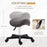 Saddle Stool Adjustable Rolling Salon Chair for Massage Spa Beauty Grey