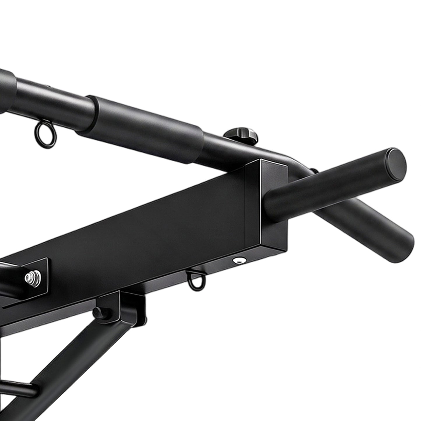 Pull Up Bar Wall Mounted Chin Up Bar with Folding Design, 3 Hooks for Resistance Bands, Multi Non-Slip Grips, Upper Body Workout Bracket for Home Gym, Supports up to 120 kg, Black