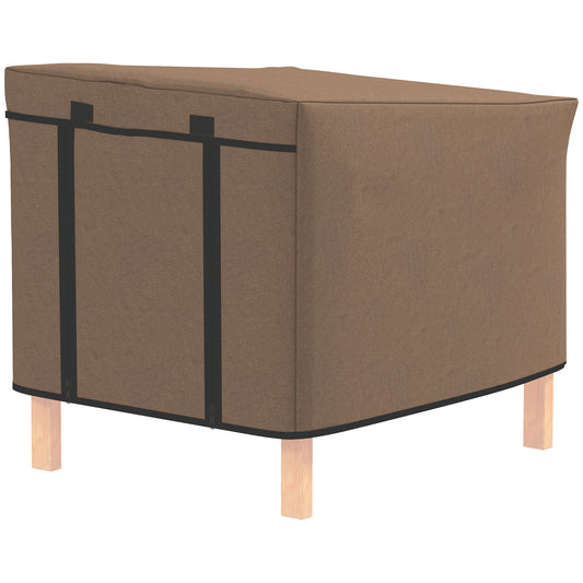Rabbit Hutch Outdoor with Steel Run Removable Plastic Tray Natural