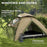 3-4 Man Camping Tent, Family Tent, 2000mm Waterproof, Portable with Bag, Quick Setup, Green