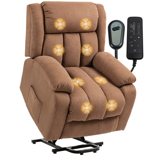 Power Lift Recliner Chair, Lift Chair for Elderly with Massage, Brown