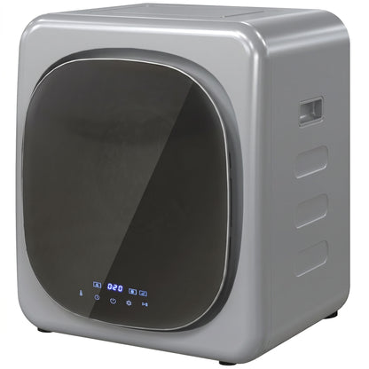 2.5kg 800W Vented Tumble Dryer with Stainless Steel Tub, Silver Tone