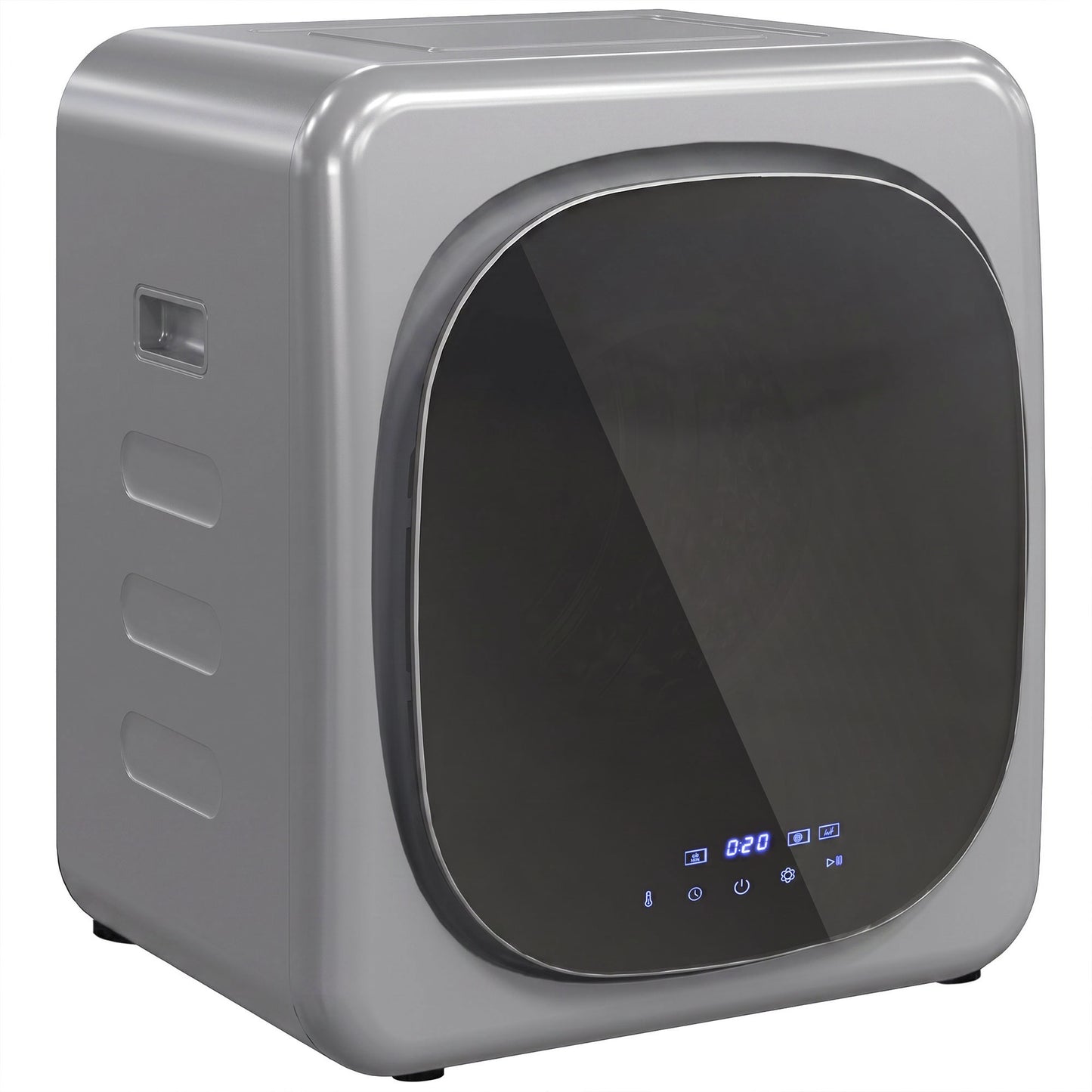 2.5kg 800W Vented Tumble Dryer with Stainless Steel Tub, Silver Tone