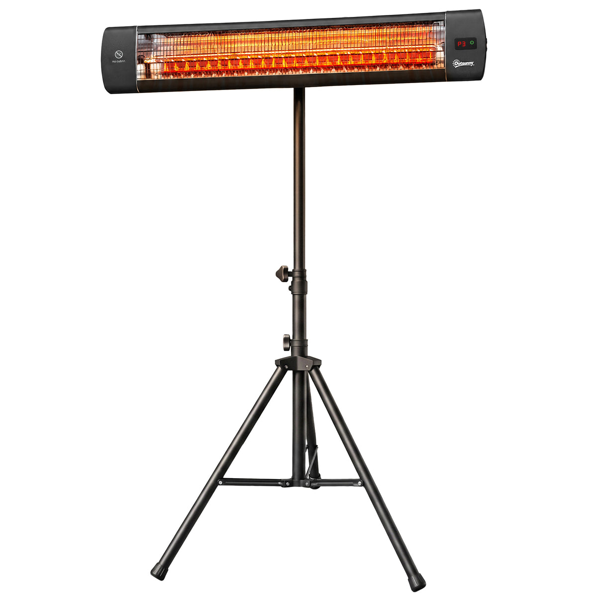 2500 W Electric Infrared Patio Heater, IP65 Garden Heater, Black
