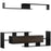 Modern TV Cabinet with Wall Shelf, TV Unit with Storage Shelf and Cabinet, for Wall-Mounted 65" TVs, Living Room Bedroom, Black and Brown