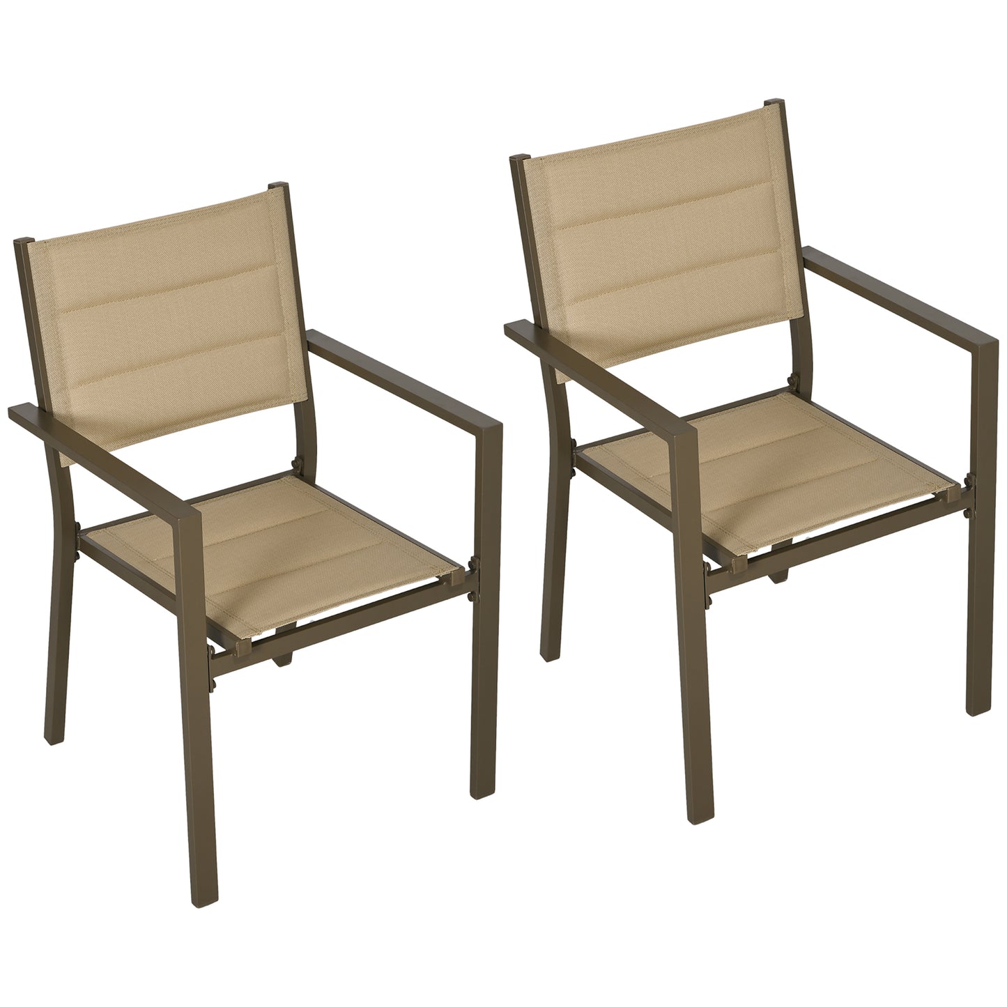 Set of Two Aluminium Stacking Garden Chairs