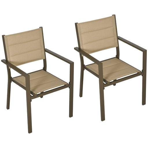 Set of Two Aluminium Stacking Garden Chairs