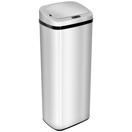 50L Infrared Touchless Automatic Motion Sensor Dustbin Stainless Steel Trash Can Home Office