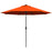 2.7m Outdoor Patio Garden Umbrella Parasol with Tilt Crank and 24 LEDs Lights, Orange