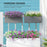 Set of 2 Hanging Flower Boxes, 50 cm Long, Rattan Look, Grey