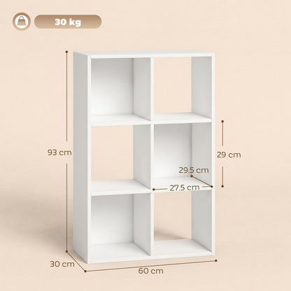 Industrial Storage Shelf, Bookcase, Bookshelf, White Wood Effect