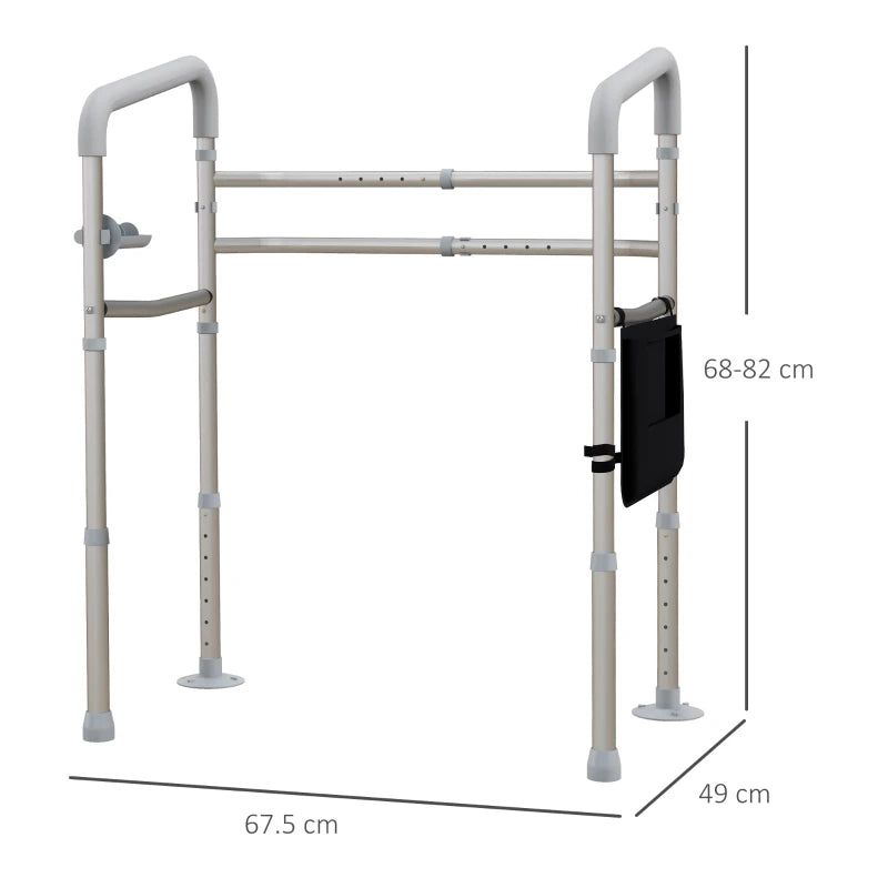 Free Standing Toilet Rail Frame, Height and Width Adjustable