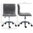 Adjustable Swivel Office Chair with Armless Mid-Back in Microfibre Cloth and Chrome Base - Grey