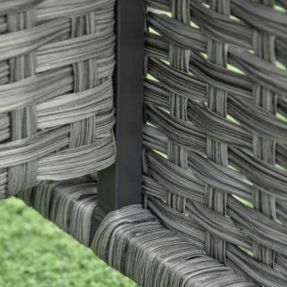 6 PCS All Weather PE Rattan Dining Table Furniture Set w/ Cushions