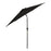 2.7M Garden Parasol Umbrella with Tilt and Crank, Outdoor Sun Parasol Sunshade Shelter with Aluminium Frame, Black