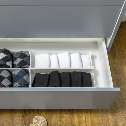 Chest of Drawers, 3 Drawer Unit Storage Organiser for Bedroom, Grey