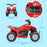 Honda Licensed Kids Electric Quad Bike 6V ATV 1.5-3 Years Red