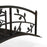 1.2M Metal Decorative Vine Pattern Arch Garden Bridge, Black