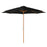 √¢¬å¬Ä3m Bamboo Wooden Market Patio Umbrella Garden Parasol Outdoor Sunshade Canopy, 8-ribs,Black