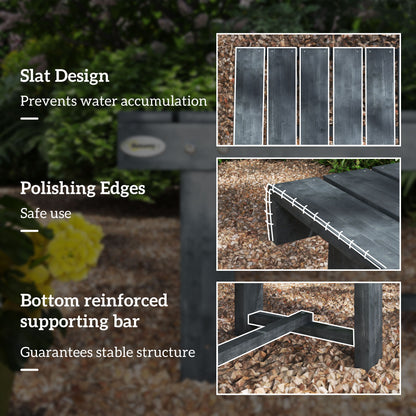 1.1M Outdoor Garden Bench Patio Loveseat Fir Wood 2 Person