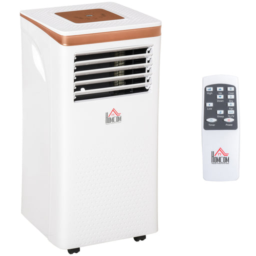 7000 BTU 4-In-1 Compact Portable Mobile Air Conditioner Unit Cooling Dehumidifying Ventilating w/ Fan Remote LED Display 24 Hr Auto Shut-Down