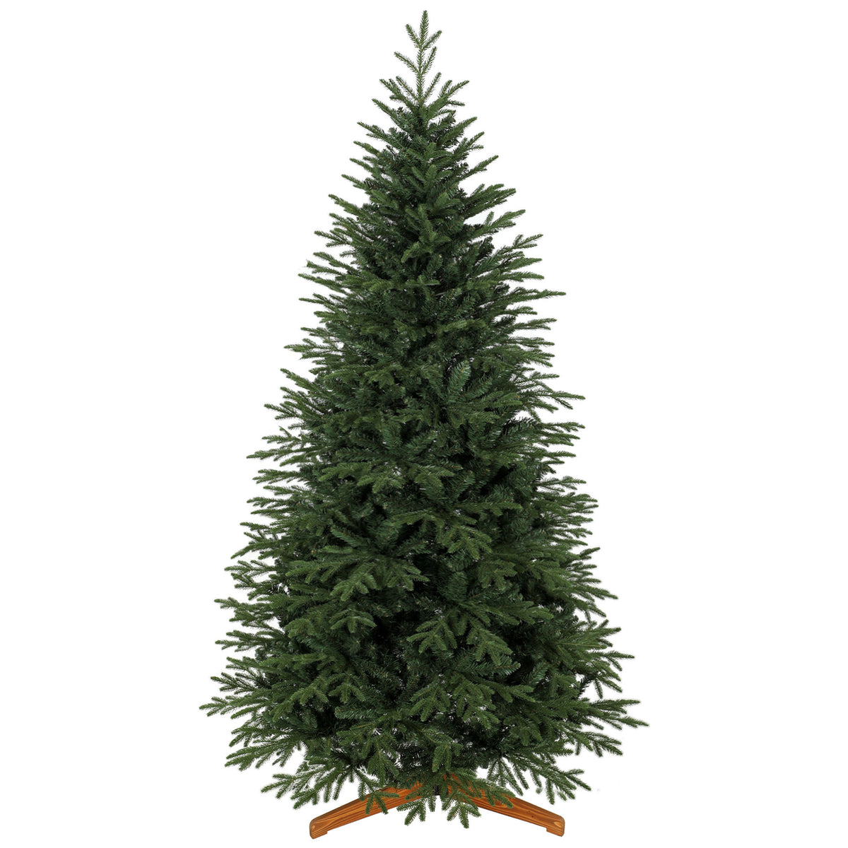 7ft Artificial Christmas Tree Solid Pine Wood Stand, Green