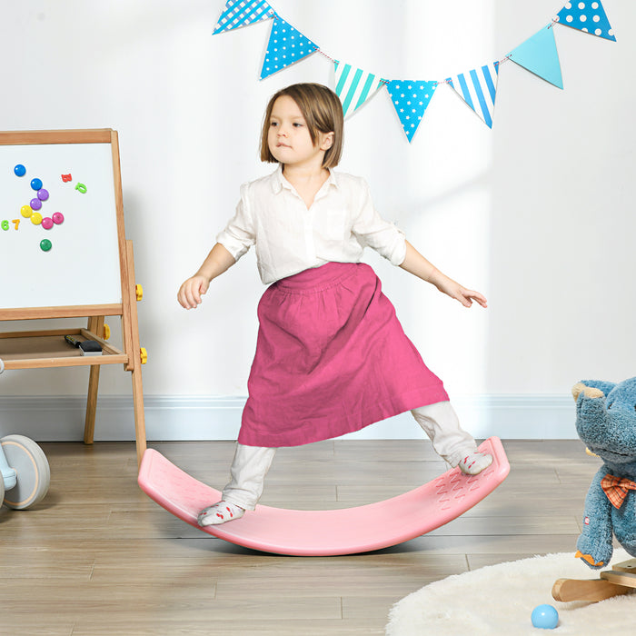 ZONEKIZ Balance Board, Wobble board, Exercise Balance for Ages 3-6 Years - Pink