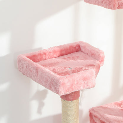 173cm Cat Tower Scratching Post Activity Centre for Indoor Pink