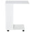 Mobile Sofa Side Table C-Shape End Table with Storage and Casters for Laptop Coffee Snack, White