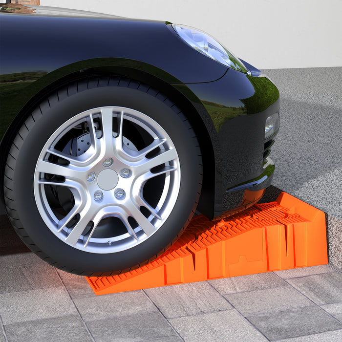 2.5 Ton Plastic Car Lifting Ramps Automotive Vehicle Garage, Orange