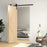 5FT/153CM Bi-Folding Sliding Barn Door Hardware Kit Sliding Door Kit